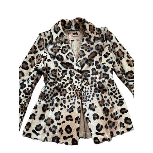 Blumarine 2012 Collection Fur Cheetah Print Chic Peplum Jacket Women’s S Italy - Picture 12 of 16